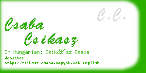 csaba csikasz business card